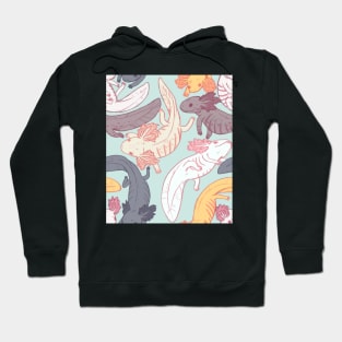 Axolotl Pattern Cute Hoodie